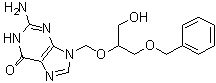 2-Amino-1,9-dihydro-9-[[1-(hydroxymethyl)-2-(phenylmethoxy)ethoxy]methyl]-6H-purin-6-one molecular structure (CAS 119089-68-8)
