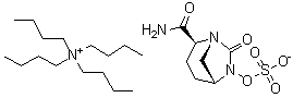 (1R,2S,5R)-2-(氨基羰基)-7-氧代-1,6-二氮杂双环[3.2.1]辛-6-基硫酸酯(四丁基铵)盐分子结构 (CAS 1192651-80-1)