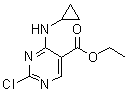 2-氯-4-(环丙基氨基)嘧啶-5-羧酸乙酯分子结构 (CAS 1192711-36-6)