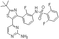Dabrafenib molecular structure (CAS 1195765-45-7)