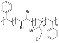 Ethenyl-benzene polymer with 1,3-butadiene brominated molecular structure (CAS 1195978-93-8)