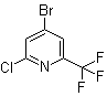 4-Bromo-2-chloro-6-(trifluoromethyl)pyridine molecular structure (CAS 1196153-93-1)