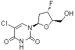 2',3'-二脱氧-3'-氟-5-氯尿苷分子结构 (CAS 119644-22-3)