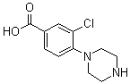 3-Chloro-4-(piperazin-1-yl)benzoic acid molecular structure (CAS 1197193-06-8)