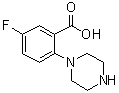 5-氟-2-(1-哌嗪基)苯甲酸分子结构 (CAS 1197193-39-7)