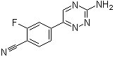 4-(3-Amino-1,2,4-triazin-6-yl)-2-fluorobenzonitrile molecular structure (CAS 1197377-47-1)