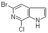 5-溴-7-氯-1H-吡咯并[2,3-c]吡啶分子结构 (CAS 1198096-48-8)