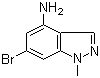 6-溴-1-甲基-1H-吲唑-4-胺分子结构 (CAS 1198438-39-9)