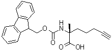 (2R)-2-[[芴甲氧羰基]氨基]-2-甲基-6-庚炔酸分子结构 (CAS 1198791-56-8)