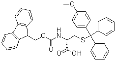 N-[芴甲氧羰基]-S-[(4-甲氧基苯基)二苯基甲基]-D-半胱氨酸分子结构 (CAS 1198791-73-9)