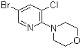 4-(5-溴-3-氯-2-吡啶基)吗啉分子结构 (CAS 1199773-09-5)