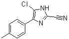 5-氯-4-(4-甲基苯基)-1H-咪唑-2-甲腈分子结构 (CAS 120118-14-1)