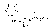2-[(6-Chloro-2-methyl-4-pyrimidinyl)amino]-5-thiazolecarboxylic acid ethyl ester molecular structure (CAS 1202357-66-1)