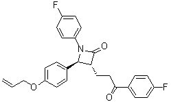 (3R,4S)-1-(4-氟苯基)-3-[3-(4-氟苯基)-3-氧代丙基]-4-[4-(2-丙烯-1-基氧基)苯基]-2-氮杂环丁酮分子结构 (CAS 1202579-25-6)