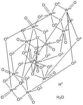 Silicotungstic acid hydrate molecular structure (CAS 12027-43-9)