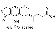 霉酚酸-(全碳-13)分子结构 (CAS 1202866-92-9)