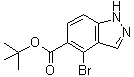 4-Bromo-1H-indazole-5-carboxylic acid tert-butyl ester molecular structure (CAS 1203662-37-6)