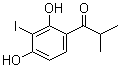 1-(2,4-二羟基-3-碘苯基)-2-甲基-1-丙酮分子结构 (CAS 1204737-60-9)