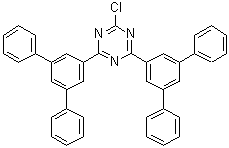 2-Chloro-4,6-bis([1,1':3',1''-terphenyl]-5'-yl)-1,3,5-triazine molecular structure (CAS 1205748-51-1)