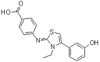 4-[(Z)-[3-乙基-4-(3-羟基苯基)-2(3H)-噻唑基亚基]氨基]苯甲酸分子结构 (CAS 1206102-61-5)