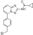 N-[5-[4-(溴甲基)苯基][1,2,4]三唑并[1,5-a]吡啶-2-基]环丙烷甲酰胺分子结构 (CAS 1206163-59-8)