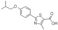 4-甲基-2-[4-(2-甲基丙氧基)苯基]-5-噻唑羧酸分子结构 (CAS 1206550-99-3)
