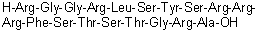 L-Arginylglycylglycyl-L-arginyl-L-leucyl-L-seryl-L-tyrosyl-L-seryl-L-arginyl-L-arginyl-L-arginyl-L-phenylalanyl-L-seryl-L-threonyl-L-seryl-L-threonylglycyl-L-arginyl-L-alanine molecular structure (CAS 1207092-86-1)