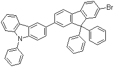 3-(7-溴-9,9-二苯基-9H-芴-2-基)-9-苯基-9H-咔唑分子结构 (CAS 1207176-74-6)
