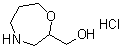 六氢-1,4-氧氮杂卓-2-甲醇盐酸盐分子结构 (CAS 1207194-51-1)