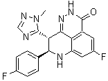 (8R,9S)-5-Fluoro-8-(4-fluorophenyl)-2,7,8,9-tetrahydro-9-(1-methyl-1H-1,2,4-triazol-5-yl)-3H-pyrido[4,3,2-de]phthalazin-3-one molecular structure (CAS 1207456-00-5)