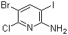 5-溴-6-氯-3-碘吡啶-2-胺分子结构 (CAS 1207625-23-7)