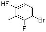 4-溴-3-氟-2-甲基苯硫酚分子结构 (CAS 1208077-13-7)