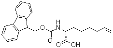 (2R)-2-[[(9H-芴-9-基甲氧基)羰基]氨基]-7-辛烯酸分子结构 (CAS 1208226-88-3)