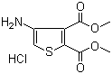 Dimethyl 4-aminothiophene-2,3-dicarboxylate hydrochloride molecular structure (CAS 121071-71-4)