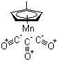 2-甲基环戊二烯三羰基锰分子结构 (CAS 12108-13-3)