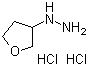 (四氢-3-呋喃基)肼盐酸盐分子结构 (CAS 1211514-64-5)