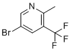 5-溴-2-甲基-3-(三氟甲基)吡啶分子结构 (CAS 1211526-51-0)