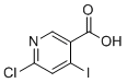 6-Chloro-4-iodopyridine-3-carboxylic acid molecular structure (CAS 1211578-80-1)