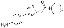 2-[4-(4-氨基苯基)-1H-吡唑-1-基]-1-(4-吗啉基)乙酮分子结构 (CAS 1211596-09-6)