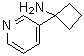 1-(3-吡啶基)环丁胺分子结构 (CAS 1212058-02-0)