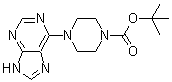 4-(1H-嘌呤-6-基)-1-哌嗪羧酸叔丁酯分子结构 (CAS 121370-56-7)