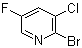 2-溴-3-氯-5-氟吡啶分子结构 (CAS 1214326-94-9)