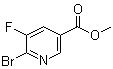 6-溴-5-氟-3-吡啶羧酸甲酯分子结构 (CAS 1214336-88-5)
