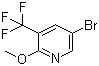 5-溴-2-甲氧基-3-(三氟甲基)吡啶分子结构 (CAS 1214377-42-0)
