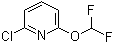 2-氯-6-(二氟甲氧基)吡啶分子结构 (CAS 1214377-45-3)