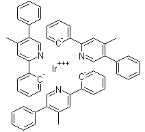 Tris[2-(4-methyl-5-phenyl-2-pyridinyl)phenyl]-iridium molecular structure (CAS 1215692-43-5)