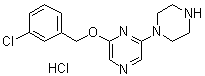 2-[(3-Chlorophenyl)methoxy]-6-(1-piperazinyl)pyrazine hydrochloride (1:1) molecular structure (CAS 1215721-40-6)