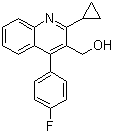 2-环丙基-4-(4-氟苯基)-3-喹啉甲醇分子结构 (CAS 121660-11-5)