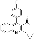 2-环丙基-4-(4-氟苯基)喹啉-3-甲醛分子结构 (CAS 121660-37-5)