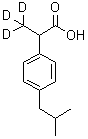 alpha-(Methyl-d<sub>3</sub>)-4-(2-methylpropyl)benzeneacetic acid molecular structure (CAS 121662-14-4)